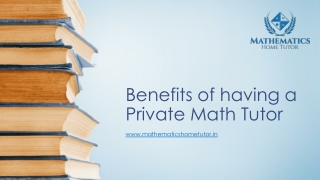 Benefits of having a Private Math Tutor