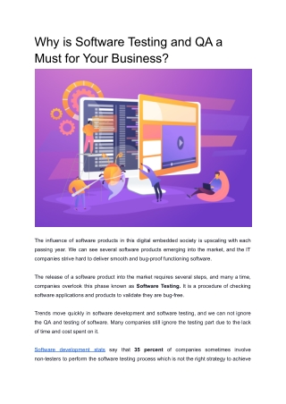 Why Is Software Testing And QA A Must For Your Business?