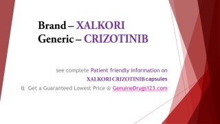 Get crizotinib (xalkori) Medication Online at the Lowest Price