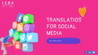 Are You Looking for  Translations for social media?
