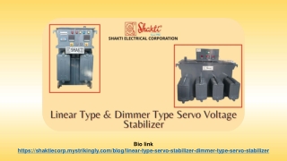 Linear And Dimmer Type Servo Stabilizer Difference