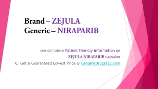 Get Zejula (Niraparib) Medication Online At the Lowest Price