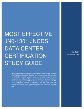 JN0-1301: Most Effective Juniper JNCDS Data Center Certification Study Guide