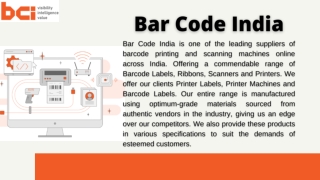 Zebra Barcode Printer - Bar Code India