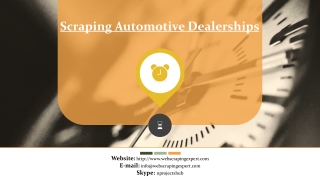 Scraping Automotive Dealerships