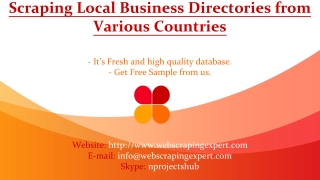 Scraping Local Business Directories from Various Countries