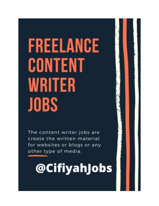 Content writer jobs freelance for graduates