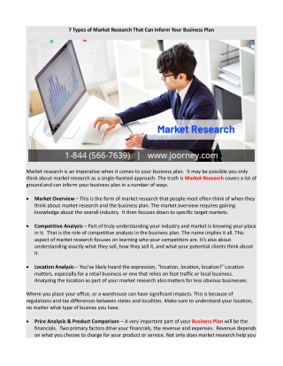 7 Types of Market Research That Can Inform Your Business Plan