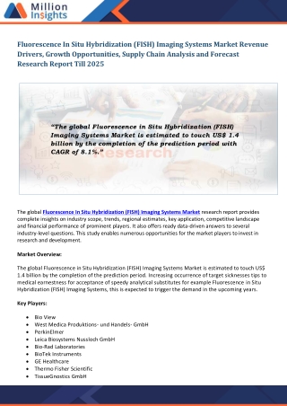 Fluorescence In Situ Hybridization (FISH) Imaging Systems Market