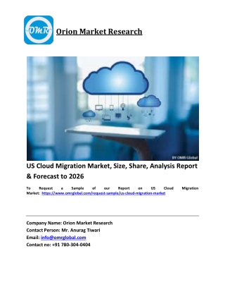 US Cloud Migration Market Trends, Size, Competitive Analysis and Forecast 2020-2026