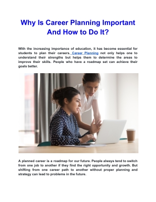 Why Is Career Planning Important And How to Do It