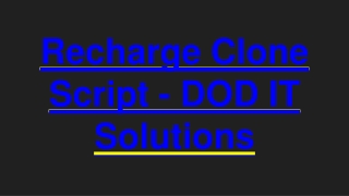 Recharge script | Mobile Recharge Php and Asp.net Script | DOD