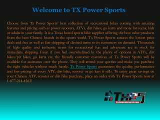 Kids ATV For Sale - TX Power Sports