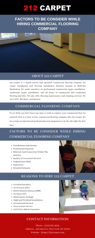 Factors to be Consider While Hiring Commercial Flooring Company