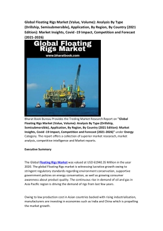 Global Floating Rigs Market Research Report Forecast 2026