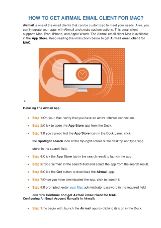 How To Get Airmail Email Client For MAC? | Get Simple Methods