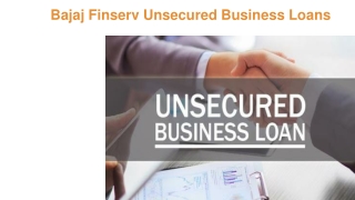 Get Unsecured Business Loans in India with Bajaj Finserv