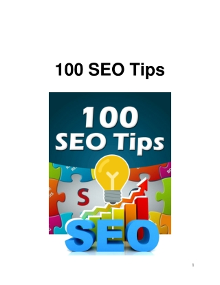 100 SEO Tips