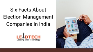 Six Facts About Election Management Companies in India