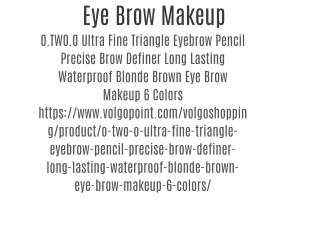 Eye Brow Makeup