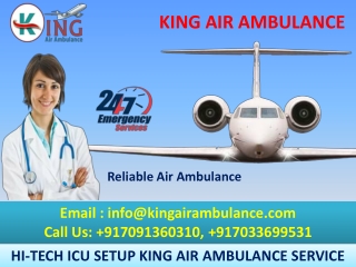 King Air Ambulance Service in Patna and Varanasi Available at 24 Hrs