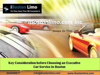 Choosing an Executive Car Service in Boston