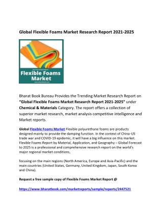 Global Flexible Foams Market Research Report 2021-2025