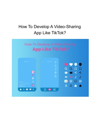 How To Develop A Video-Sharing App Like TikTok?
