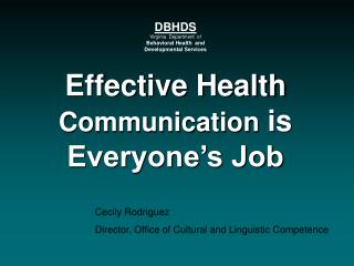 Effective Health Communication is Everyone’s Job