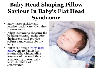 Head Shaping Pillow