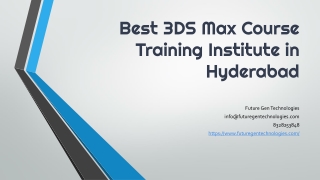 best 3DS Max  Course Training Institute in Hyderabad,