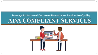 Leverage Professional Document Remediation Services for Quality ADA Compliant PDF