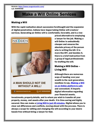 Make a Will Online Services - Living Will