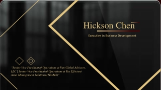 Hickson Chen - Possesses Remarkable Marketing Abilities