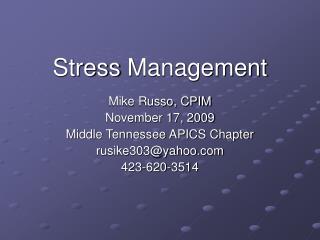 Stress Management