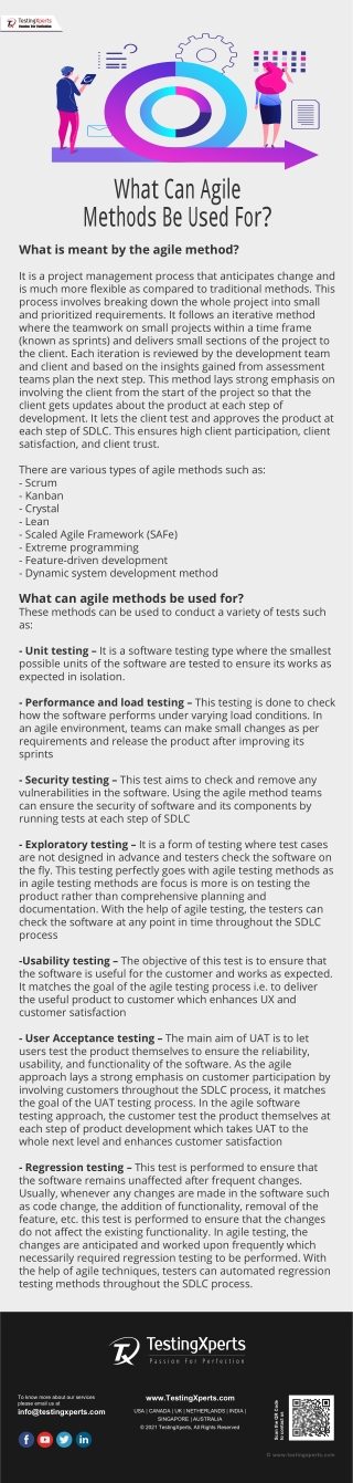 What Can Agile Methods Be Used For?