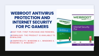 Webroot antivirus protection and internet security for pc gamers