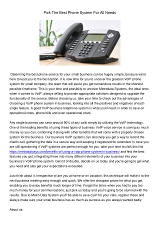 PickTheBestPhoneSystemForAllNeeds