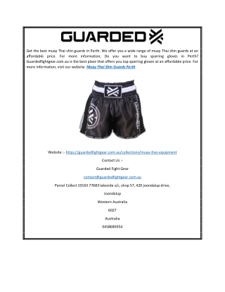 Muay Thai Shin Guards Perth | Guardedfightgear.com.au