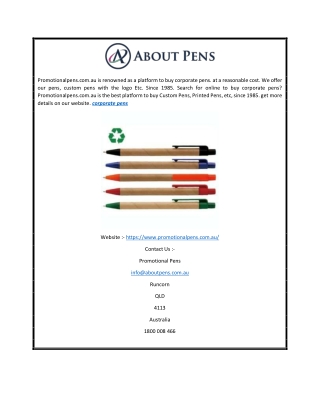 Corporate Pens | Promotionalpens.com.au