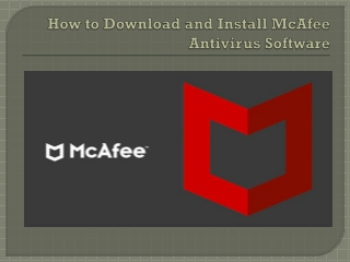 McAfee.com/Activate - How to download , install and activate mcafee