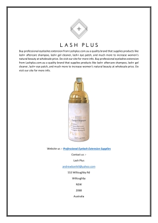 Professional Eyelash Extension Supplies | Lashplus.com.au