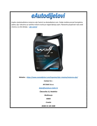 Ulje Castrol | Eautodijelovi.com