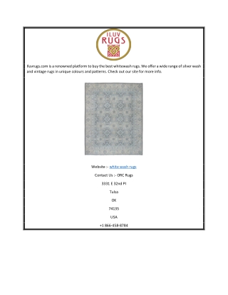 White Wash Rugs | Iluvrugs.com