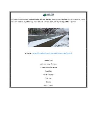 Best Snow Removal Services in Surrey