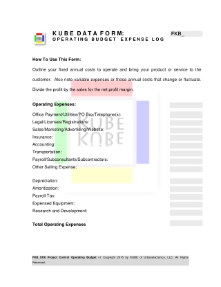 FKB_BL45 - Operating Budget Expense Log