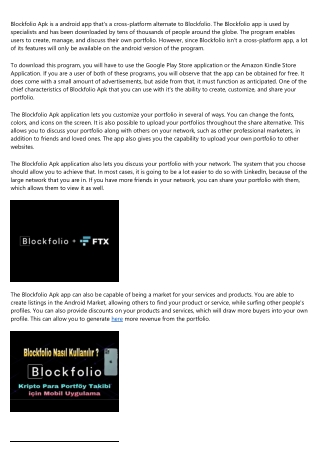 What You Can Expect In The Blockfolio Apk Program