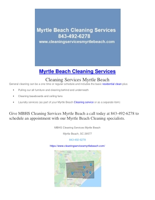 Myrtle Beach Condo Cleaning