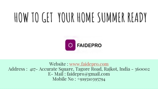 HOW TO GET  YOUR HOME SUMMER READY