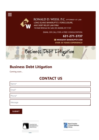 Business Debt Litigation - Debt Attorney lawyer